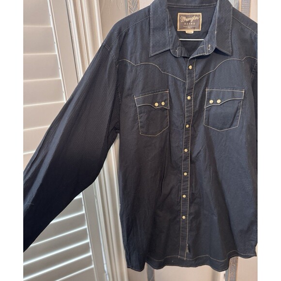 Men's Wrangler Retro Premium Western Snap Shirt Tan 2XLT - Picture 1 of 10